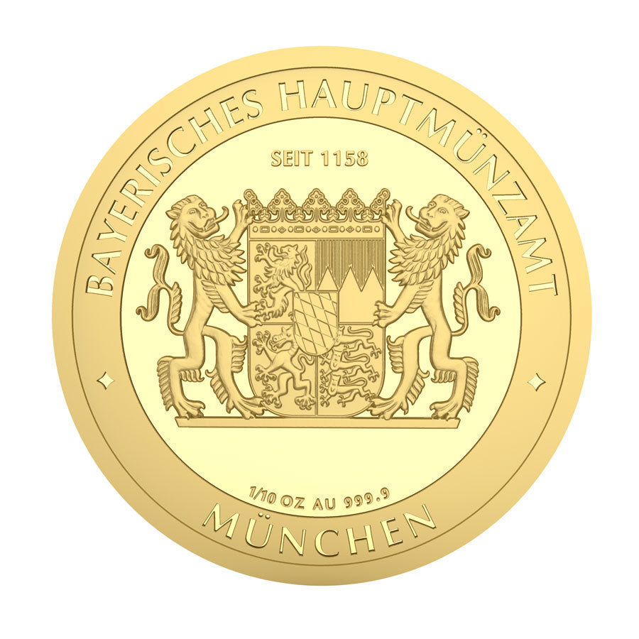 Bayern Thaler Goldmünze 2025 – 1/10 Feinunze Gold