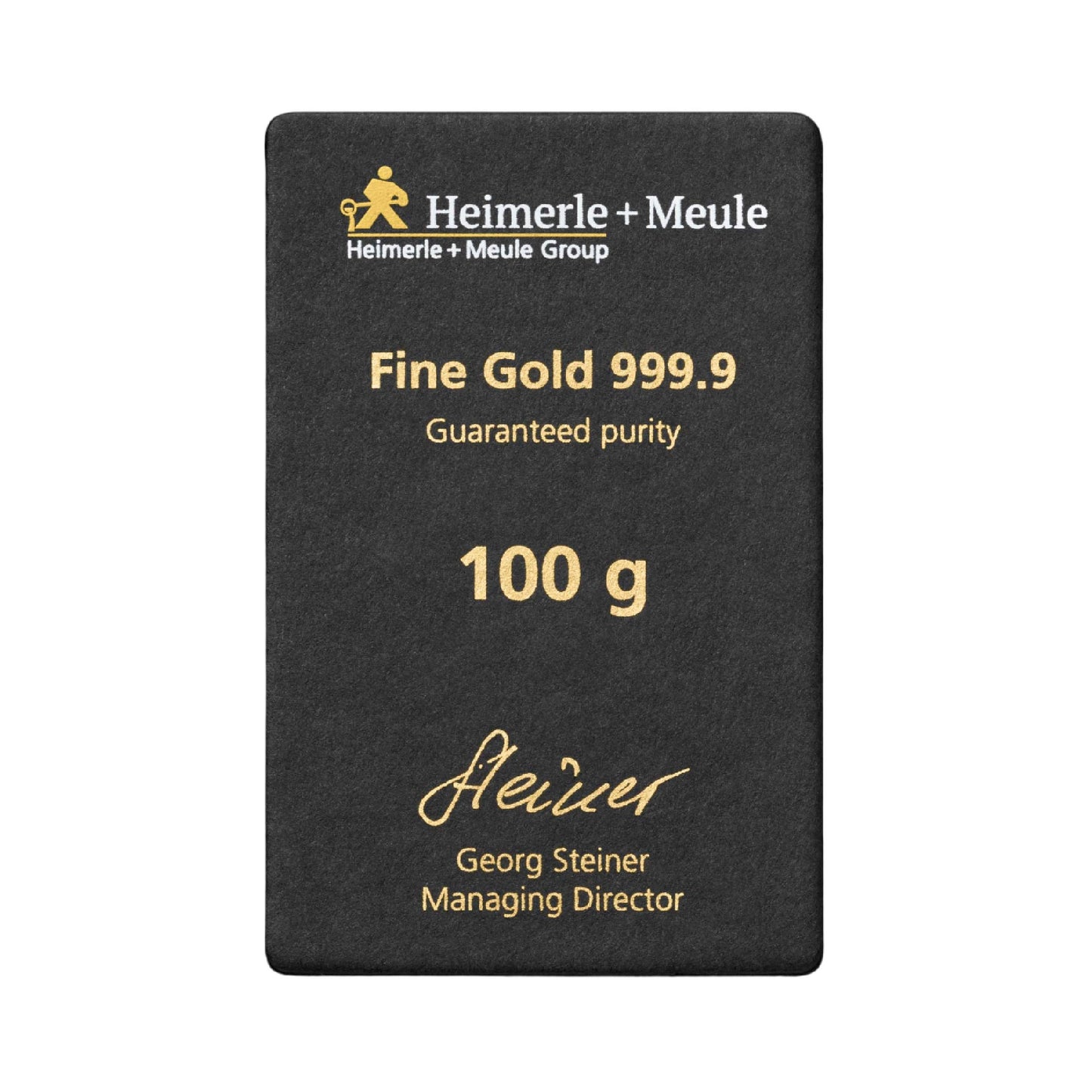 Gegossener Goldbarren 100g - Heimerle + Meule