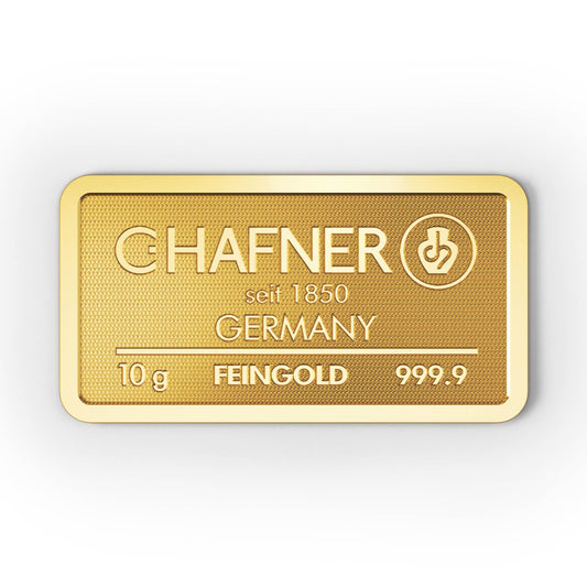Geprägter Goldbarren 10g - C.Hafner