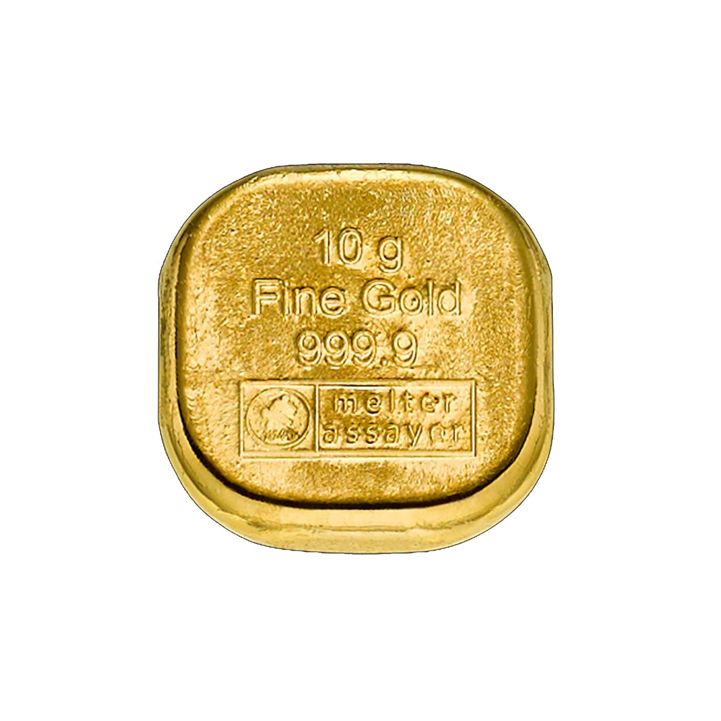Gegossener Goldbarren 10g - Heimerle + Meule