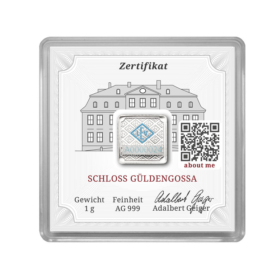Geprägter Silberbarren 1 g – Geiger Original (.999)