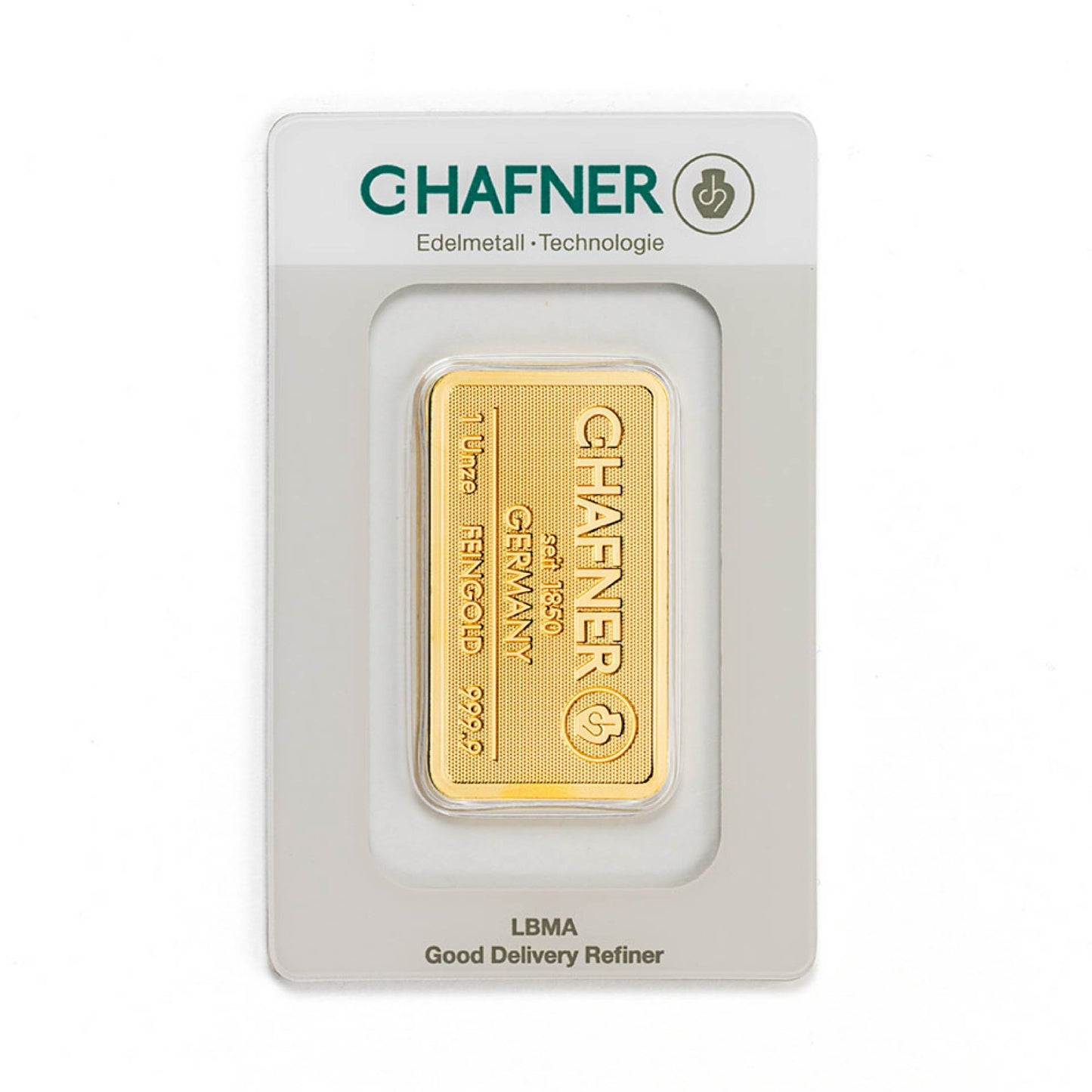 Geprägter Goldbarren 1oz - C.Hafner