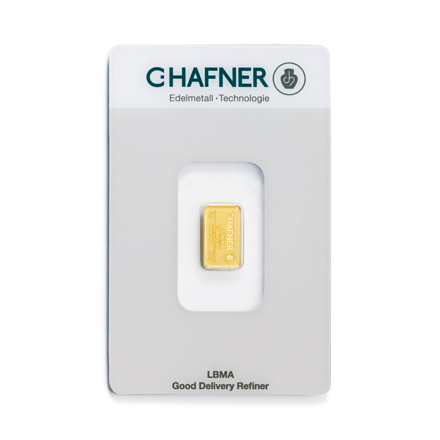 Geprägter Goldbarren 2g - C.Hafner
