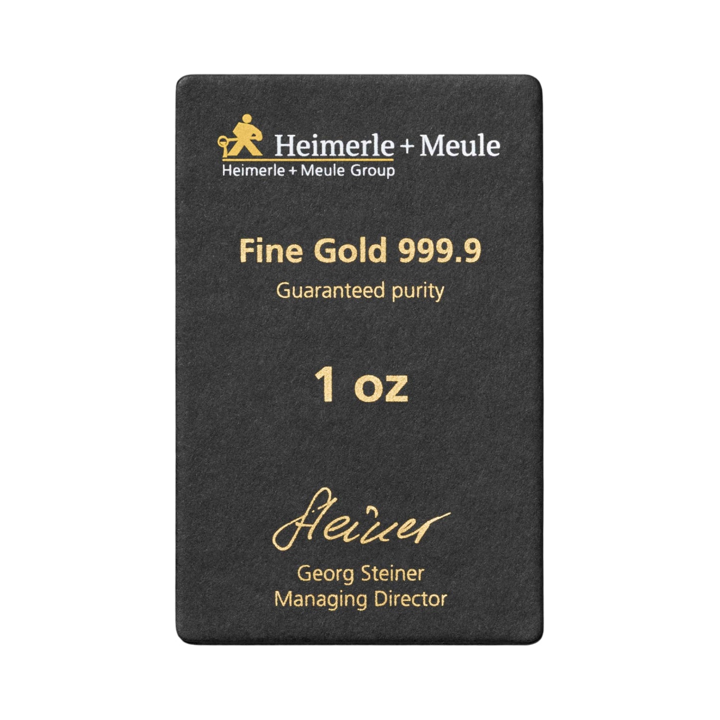 Gegossener Goldbarren 1oz - Heimerle + Meule