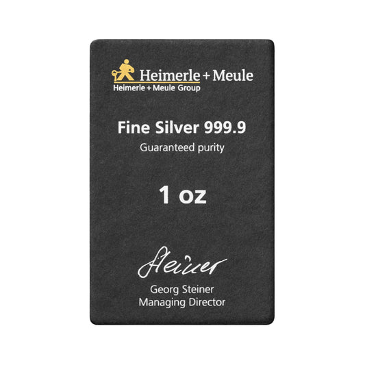 Gegossener Silberbarren 1oz - Heimerle + Meule