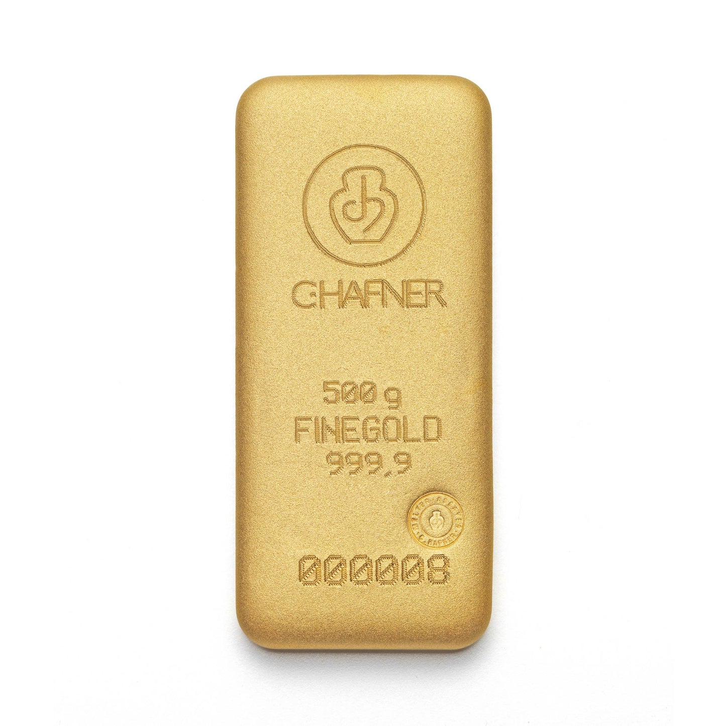 Gegossener Goldbarren 500g - C.Hafner