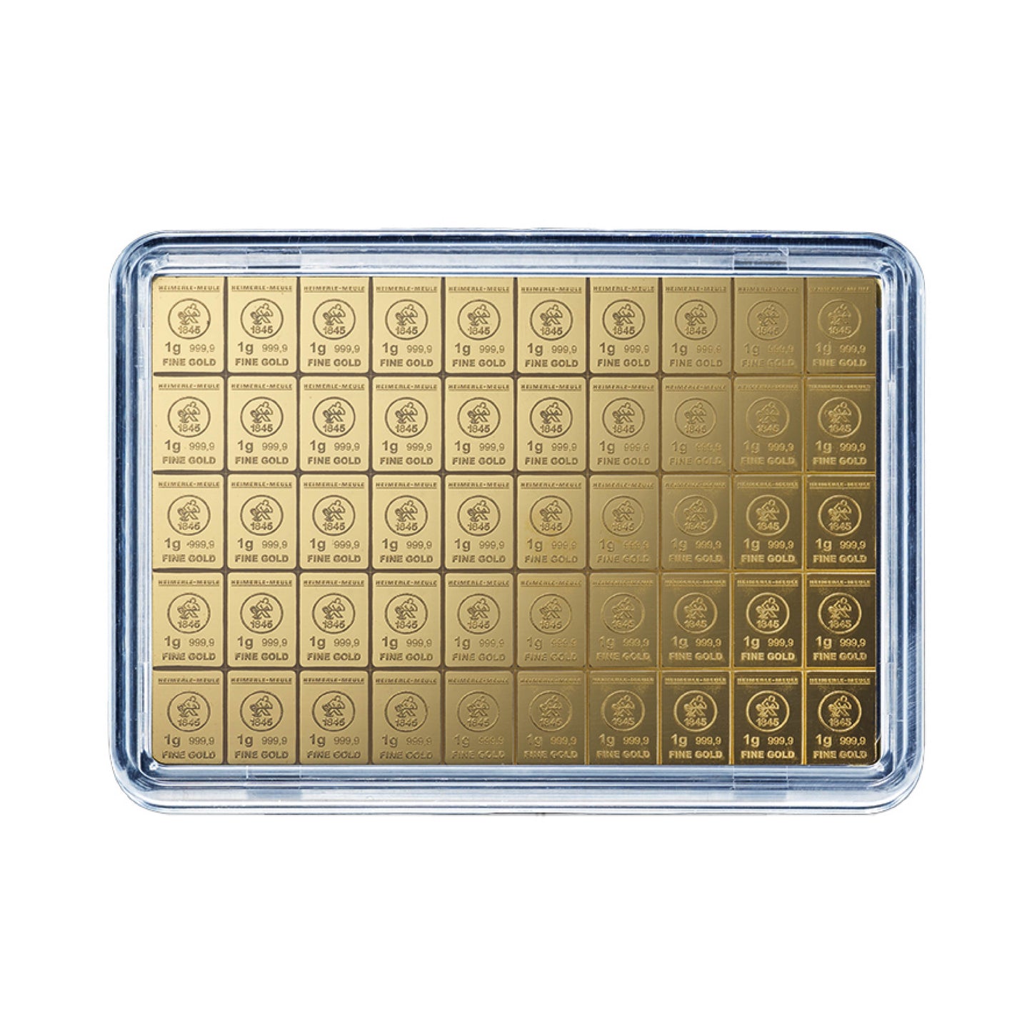 Gold Tafelbarren CombiBar™ 50x1g - Heimerle + Meule