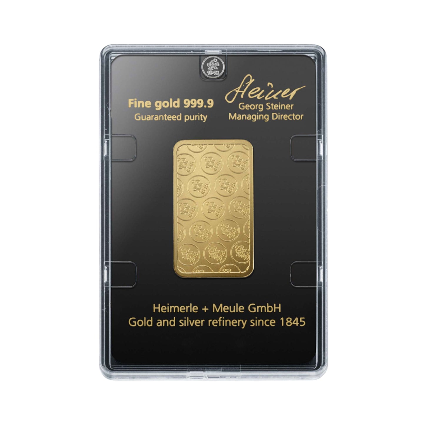 Geprägter Goldbarren 25g - Heimerle + Meule