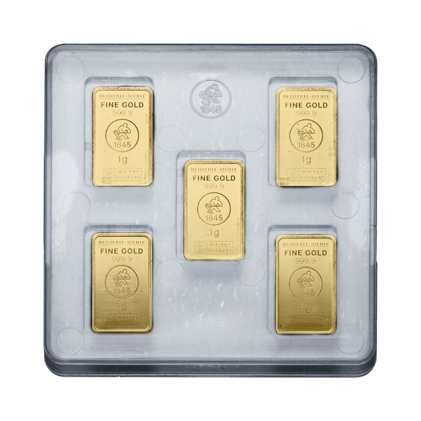 Gold Tafeln UnityBox™ 5x1g - Heimerle + Meule
