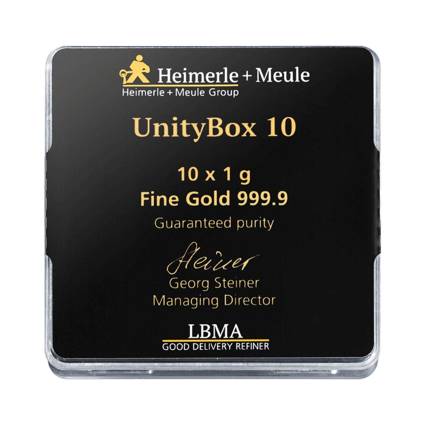 Gold Tafeln UnityBox™ 10x1g - Heimerle + Meule