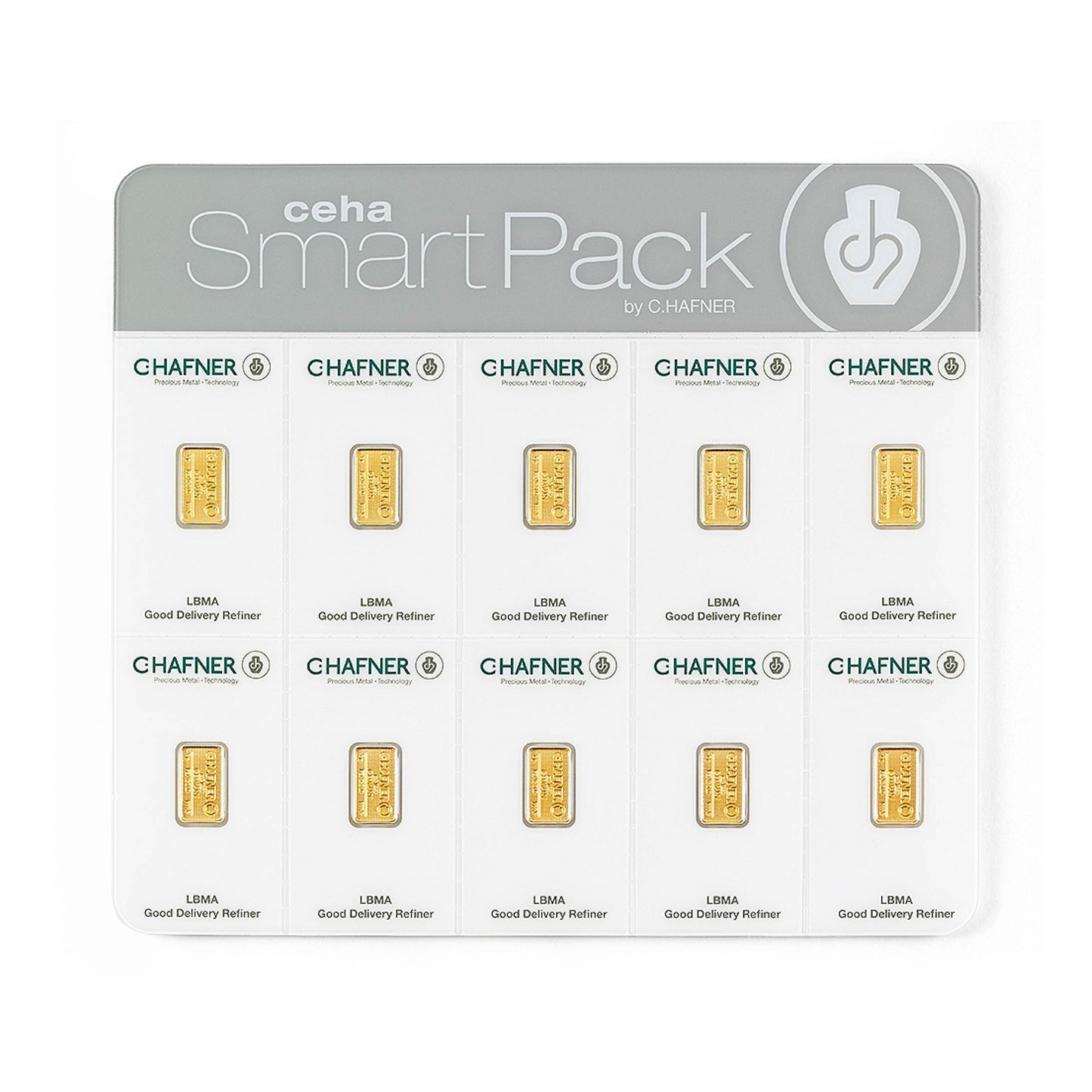 Teilbarren-Set CeHa SmartPack 10x1g - C.Hafner