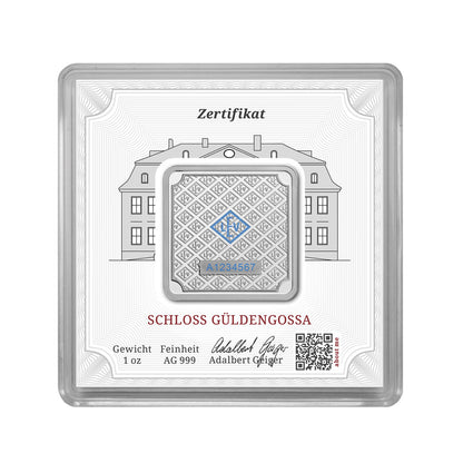 Geprägter Silberbarren 1 oz – Geiger Original (.999)