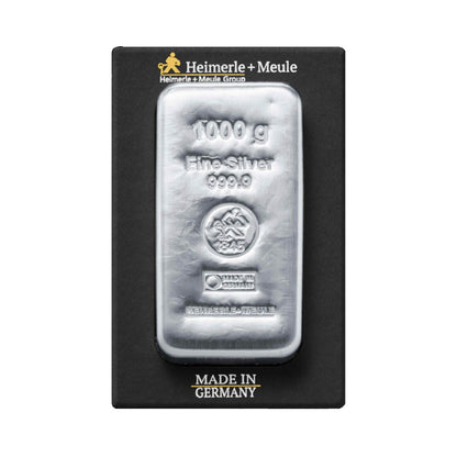 Gegossener Silberbarren 1000g - Heimerle + Meule