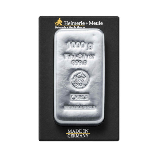 Gegossener Silberbarren 1000g - Heimerle + Meule