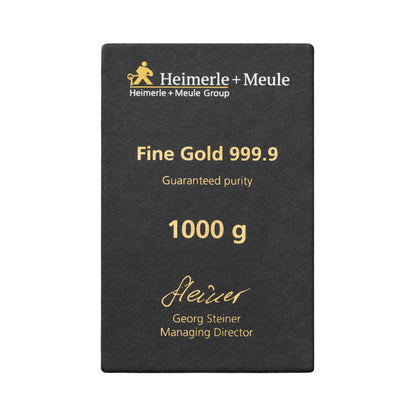 Gegossener Goldbarren 1000g - Heimerle + Meule