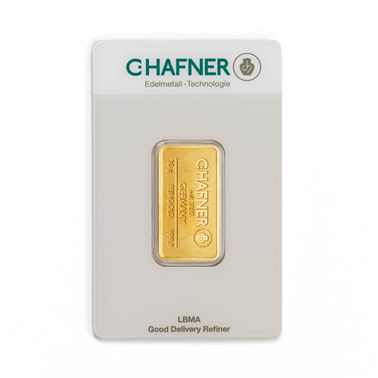 Geprägter Goldbarren 10g - C.Hafner