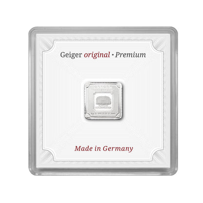 Geprägter Silberbarren 1 g – Geiger Original (.999)
