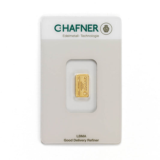 Geprägter Goldbarren 1g - C.Hafner