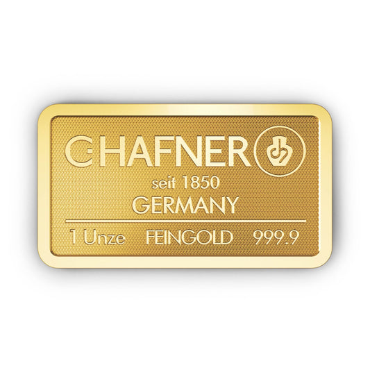 Geprägter Goldbarren 1oz - C.Hafner