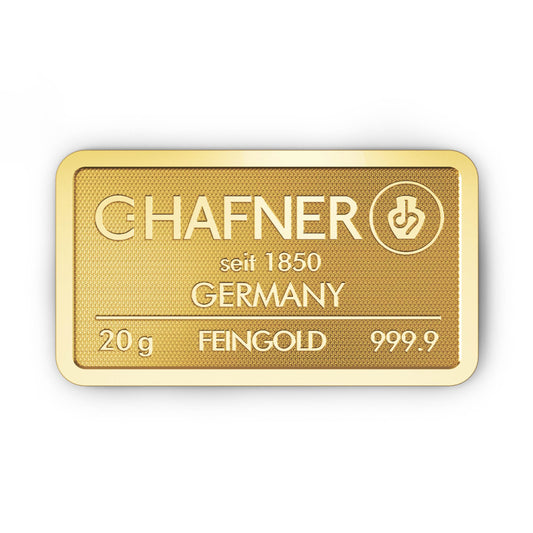 Geprägter Goldbarren 20g - C.Hafner