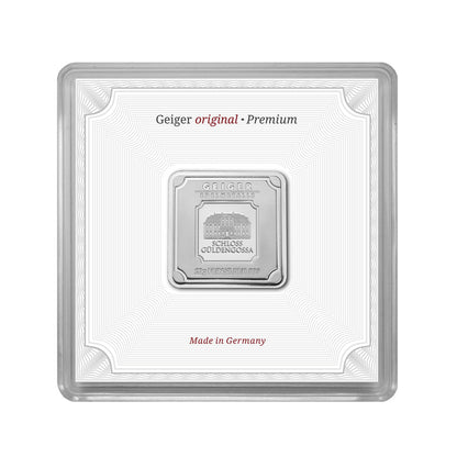 Geprägter Silberbarren 20 g – Geiger Original (.999)