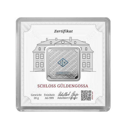 Geprägter Silberbarren 20 g – Geiger Original (.999)