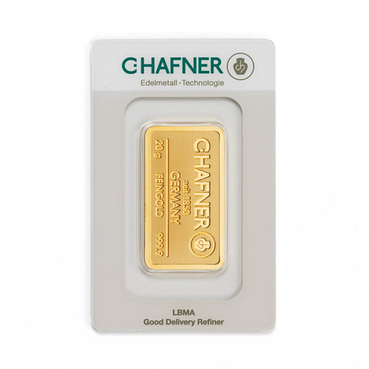Geprägter Goldbarren 20g - C.Hafner