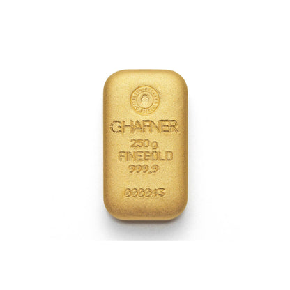 Gegossener Goldbarren 250g - C.Hafner