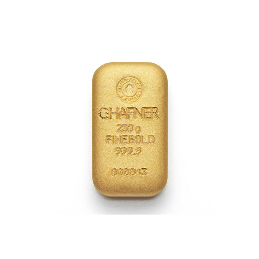Gegossener Goldbarren 250g - C.Hafner