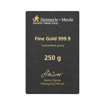 Gegossener Goldbarren 250g - Heimerle + Meule