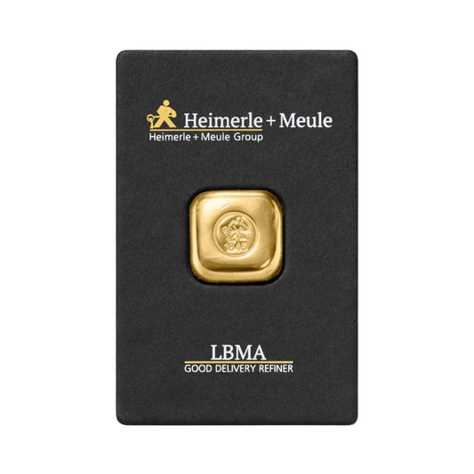 Gegossener Goldbarren 1oz - Heimerle + Meule