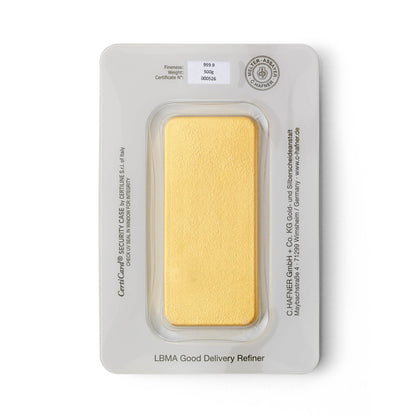 Gegossener Goldbarren 500g - C.Hafner
