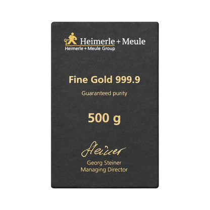 Gegossener Goldbarren 500g - Heimerle + Meule