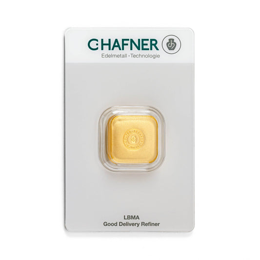 Gegossener Goldbarren 50g - C.Hafner