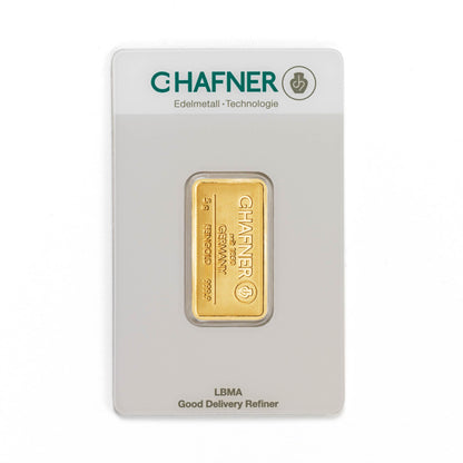 Geprägter Goldbarren 5g - C.Hafner