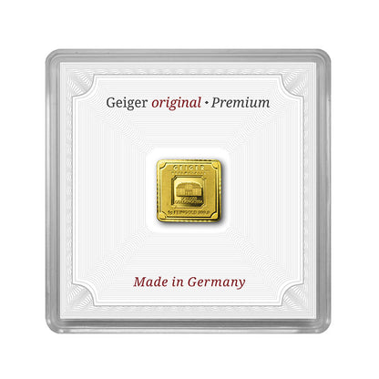 Geprägter Goldbarren 1 g – Geiger Original (.9999)