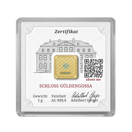 Geprägter Goldbarren 1 g – Geiger Original (.9999)