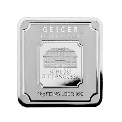 Geprägter Silberbarren 1 kg – Geiger Original (.999)