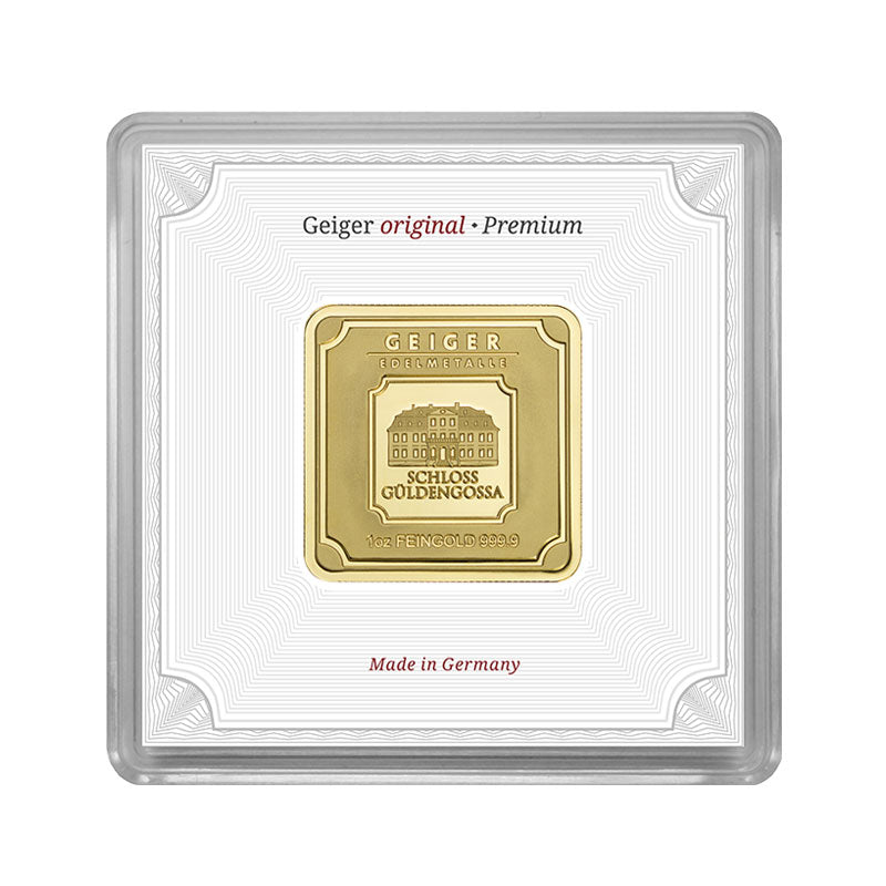 Geprägter Goldbarren 1 oz (31,1 g) – Geiger Original (.9999)