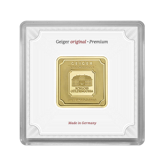 Geprägter Goldbarren 1 oz (31,1 g) – Geiger Original (.9999)