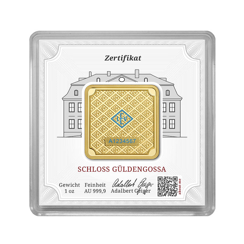 Geprägter Goldbarren 1 oz (31,1 g) – Geiger Original (.9999)