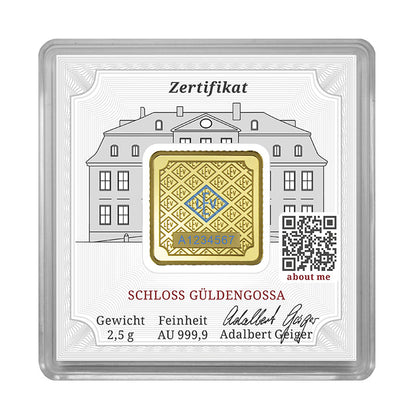 Geprägter Goldbarren 2,5 g – Geiger Original (.9999)