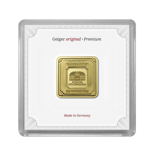 Geprägter Goldbarren 20 g – Geiger Original (.9999)