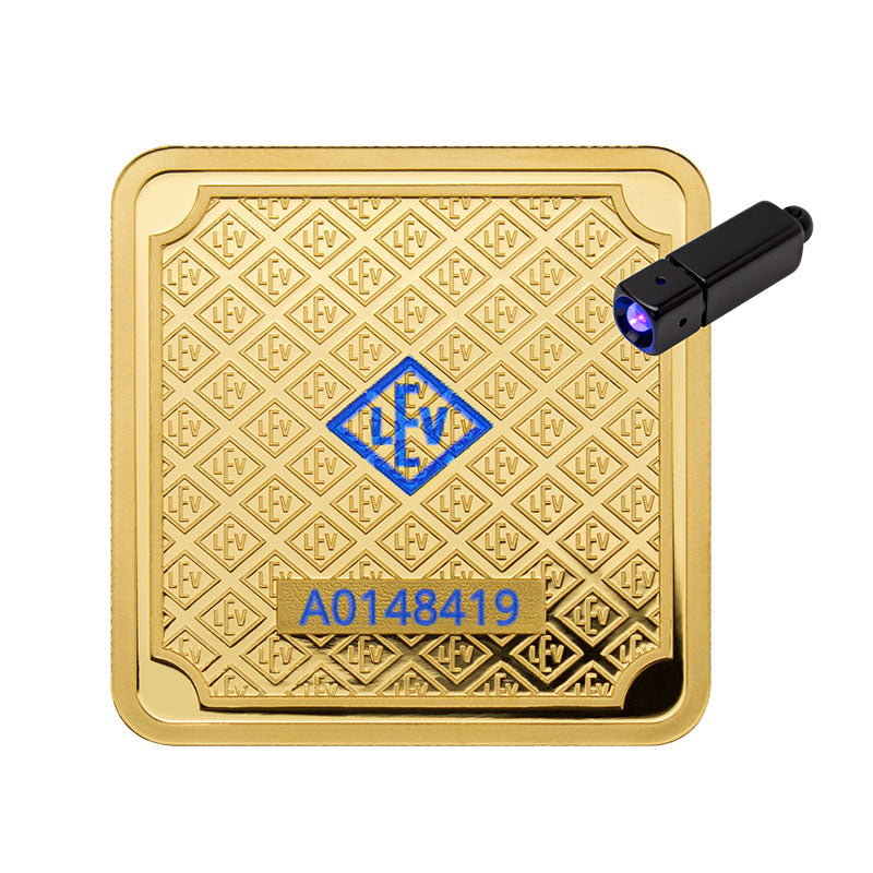 Geprägter Goldbarren 50 g – Geiger Original (.9999)