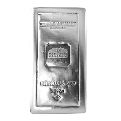 Gegossener Silberbarren 5 kg – Geiger Original (.999)