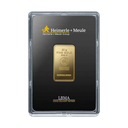 Geprägter Goldbarren 20g - Heimerle + Meule