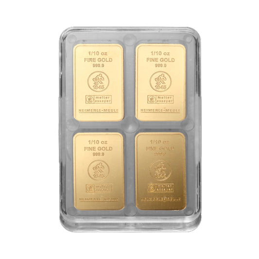 Gold Tafeln UnityBox™ 2oz (20x1/10oz) - Heimerle + Meule