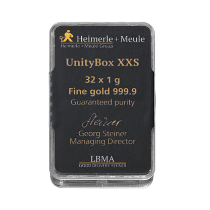 Gold Tafeln UnityBox™ 32x1g XXS - Heimerle + Meule
