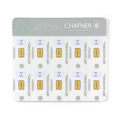Teilbarren-Set CeHa SmartPack 10x2g - C.Hafner