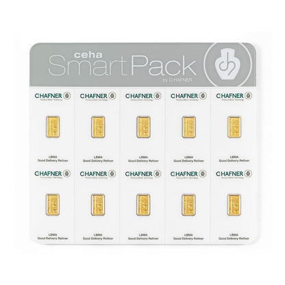 Teilbarren-Set CeHa SmartPack 10x2g - C.Hafner